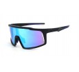 Óculos de Sol Esportivo  Preto Fosco Lt Azul - HP09899PFA