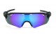 Óculos de Sol Esportivo  Preto Fosco Lt Azul - HP09900PFAZ