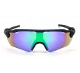 Óculos de Sol Esportivo  Preto Fosco Lt Verde  - HP09900PFV