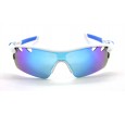 Óculos de Sol Acetato Esportivo Branco Lt Azul  - HP09901BA