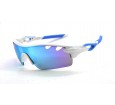 Óculos de Sol Acetato Esportivo Branco Lt Azul  - HP09901BA