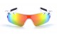 Óculos de Sol Acetato Esportivo Branco Lt Laranja  - HP09901BL