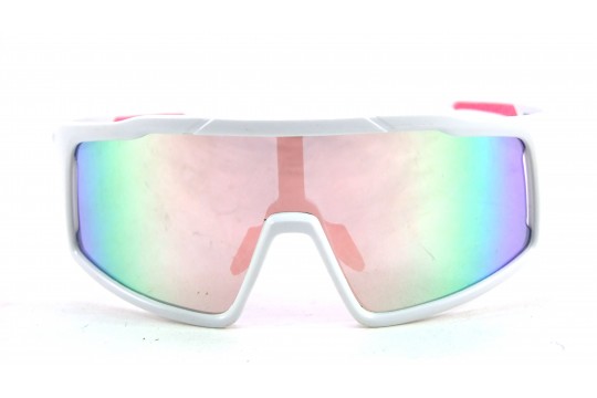 Óculos de Sol Acetato Esportivo Branco c/ Rosa - HP0999BRS