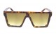 Óculos de Sol Acetato Mascara Unissex Estampado Marrom - HP1110EM