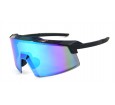 Óculos de Sol Esportivo  Preto Fosco Lt Azul - HP11574PFAZ