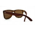 Óculos de Sol Bambu Masculino Estampado Marrom - HP1391EM