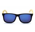 Óculos de Sol Bambu Masculino Preto Fosco Lt Azul - HP1391PFA*