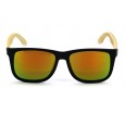 Óculos de Sol Bambu Masculino Preto Fosco Lt Laranja - HP1391PFL*