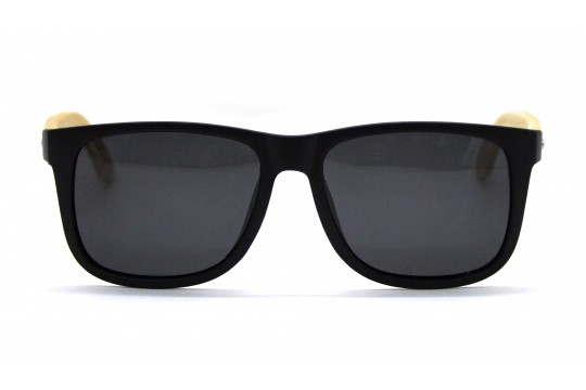 Óculos de Sol Bambu Masculino Preto Fosco  - HP1391PF*