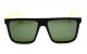 FN Óculos de Sol Bambu Masculino Preto Lt Verde - HP202353PV