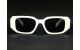 Óculos de Sol Acetato Feminino Retrô Branco Lt Preto HP211033B
