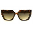 Óculos de Sol Acetato Feminino Estampado Marrom - HP211085EM