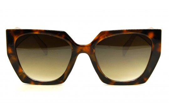 Óculos de Sol Acetato Feminino Estampado Marrom - HP211085EM