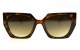 Óculos de Sol Acetato Feminino Estampado Marrom - HP211085EM