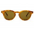 Óculos de Sol Acetato Unissex Round Estampado Amarelo Lt Marrom HP211246EA
