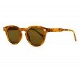 Óculos de Sol Acetato Unissex Round Estampado Amarelo Lt Marrom HP211246EA