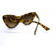 Óculos de Sol Acetato Feminino Estampado Marrom - HP221885EM