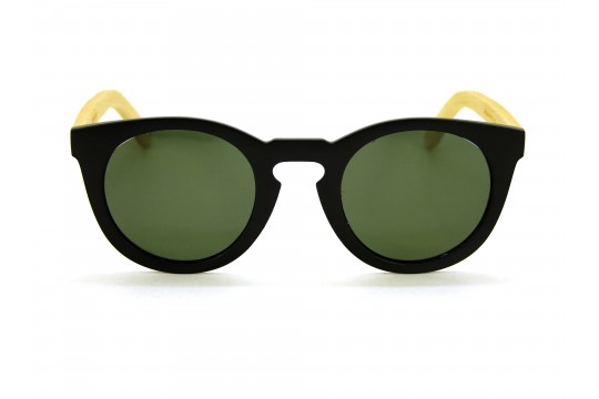 Óculos de Sol Bambu Unissex Preto Lt Verde - HP224164BMPV*