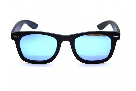 Oculos de Sol Acetato Masculino Preto Fosco Lt Azul - HP224165PFA