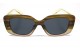 Óculos de Sol Acetato Feminino Marrom Rajado - HP224290MR