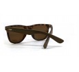 Óculos de Sol Bambu Masculino Estampado Marrom - HP226170EM