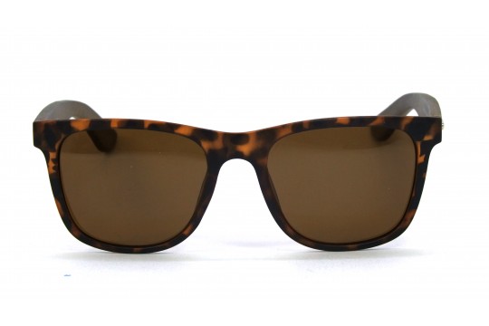 Óculos de Sol Bambu Masculino Estampado Marrom - HP226170EM