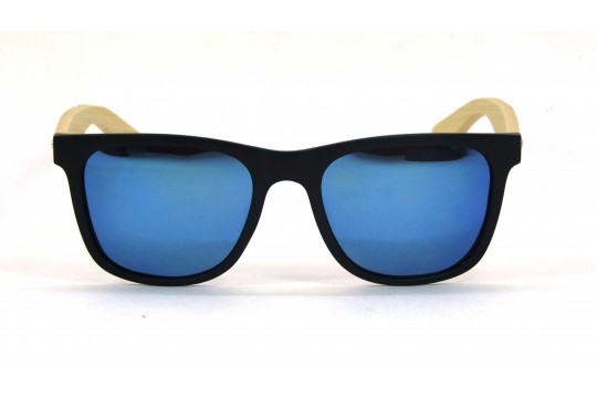 Óculos de Sol Bambu Masculino Preto Lt Azul - HP226170PA