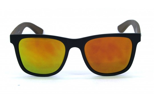 Óculos de Sol Bambu Masculino Preto Lt Laranja - HP226170PL