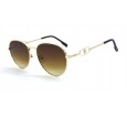 Óculos de Sol Metal Feminino Dourado Lt Marrom Degrade - HT09315DMD