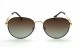 Óculos de Sol Metal Feminino Dourado c/ Marrom Lt Marrom Degrade - HT09315DMMD