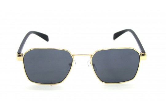 Óculos de Sol Metal Dourado Lt Preto - HT09610DP