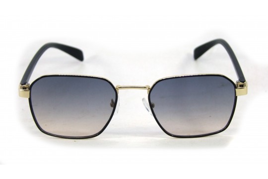Óculos de Sol Metal Dourado C/ Preto Lt Azul Degrade - HT09610PPAD