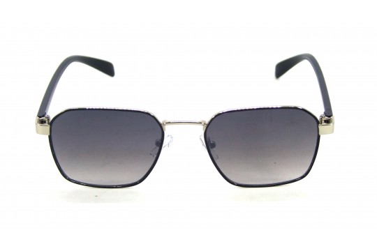 Óculos de Sol Metal Prata C/Preto Lt Preto Degrade - HT09610PPPD