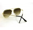 Óculos de Sol Metal Aviador Lente Flutuante Dourado Lt Preto Degrade - HT0993DPD
