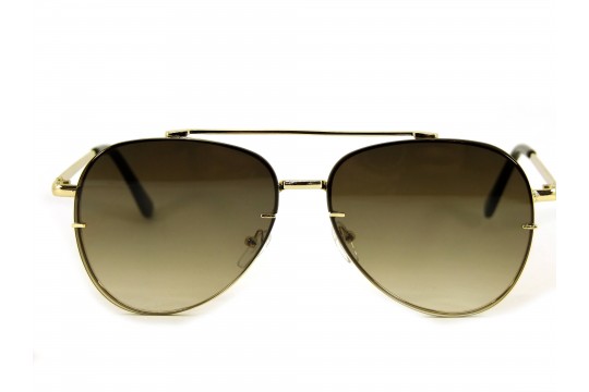 Óculos de Sol Metal Aviador Lente Flutuante Dourado Lt Preto Degrade - HT0993DPD