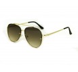 Óculos de Sol Metal Aviador Lente Flutuante Dourado Lt Preto Degrade - HT0993DPD