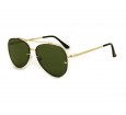 Óculos de Sol Metal Aviador Lente Flutuante Dourado Lt Verde - HT0993DV