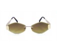 Óculos de Sol Metal Dourado Lt Marrom Degrade - HT10514DMD