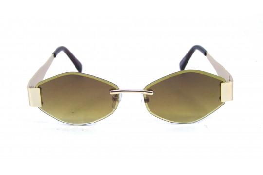 Óculos de Sol Metal Dourado Lt Marrom Degrade - HT10514DMD