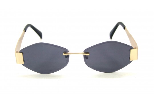 Óculos de Sol Metal Dourado Lt Preto - HT10514DP