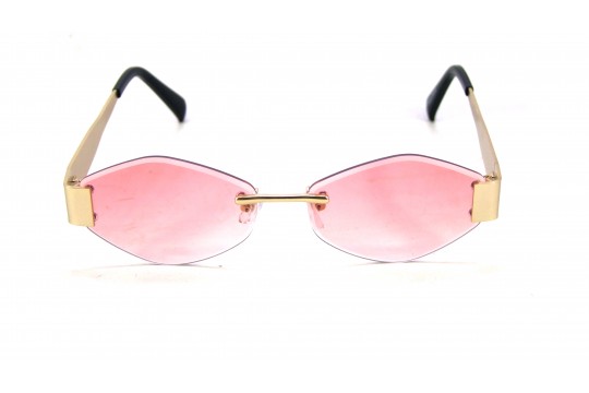 Óculos de Sol Metal Dourado Lt Rosa - HT10514DR