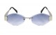 Óculos de Sol Metal Prata Lt Azul - HT10514PA