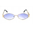 Óculos de Sol Metal Dourado Lt Azul - HT10515DA