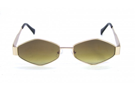 Óculos de Sol Metal Dourado Lt Marrom Degrade - HT10515DMD