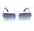 Óculos de Sol Metal Unissex Dourado Lt Azul Degrade - HT1263DAD
