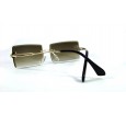 Óculos de Sol Metal Unissex Dourado Lt Marrom Degrade - HT1263DMD