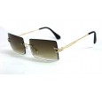 Óculos de Sol Metal Unissex Dourado Lt Marrom Degrade - HT1263DMD