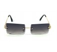 Óculos de Sol Metal Unissex Dourado Lt Preta - HT1263DP