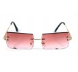Óculos de Sol Metal Unissex Dourado Lt Rosa - HT1263DR