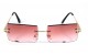 Óculos de Sol Metal Unissex Dourado Lt Rosa - HT1263DR